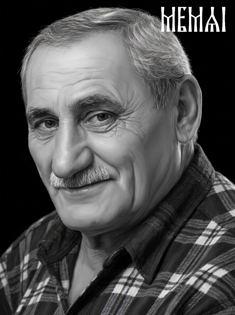 Restored portrait after AI retouching in MemAI Studio, example 2