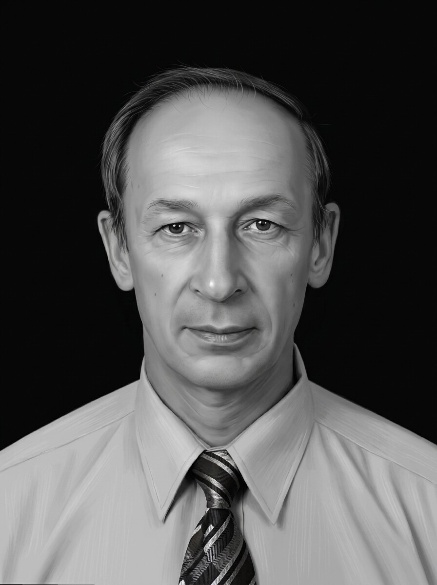 Restored headstone portrait after AI retouching, ready for granite engraving — after