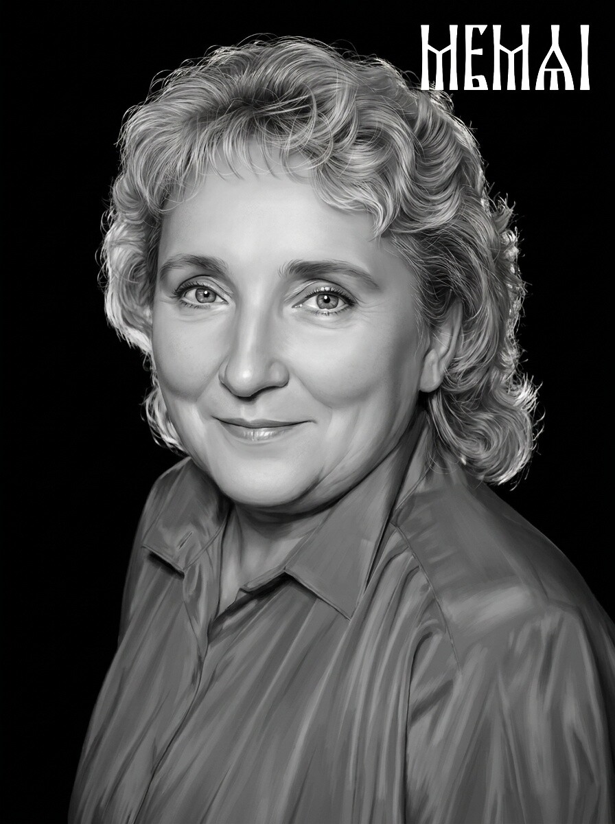 Old black and white photograph converted for laser portrait engraving — after restoration